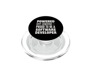 Propulsé par Jésus Fier d'être développeur de logiciels Christian PopSockets PopGrip pour MagSafe