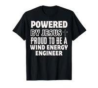 Propulsé par Jésus Fier d'être ingénieur éolien chrétien T-Shirt