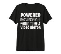 Propulsé par Jésus Fier d'être l'éditeur vidéo chrétien T-Shirt Haut de Gamme