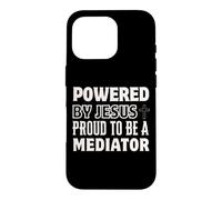 Propulsé par Jésus Fier d'être médiateur chrétien Coque pour iPhone 16 Pro