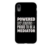 Propulsé par Jésus Fier d'être médiateur chrétien Coque pour iPhone XR
