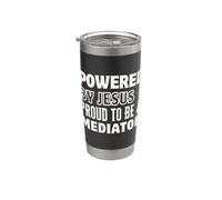 Propulsé par Jésus fier d'être médiateur chrétien Gobelet isotherme en acier inoxydable double paroi