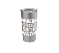 Propulsé par Jésus fier d'être pasteur chrétien Gobelet isotherme en acier inoxydable double paroi