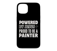 Propulsé par Jésus Fier d'être Peintre chrétien Coque pour iPhone 13