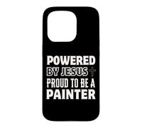 Propulsé par Jésus Fier d'être Peintre chrétien Coque pour iPhone 15 Pro