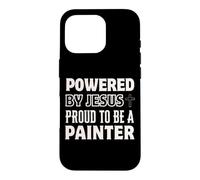 Propulsé par Jésus Fier d'être Peintre chrétien Coque pour iPhone 16 Pro