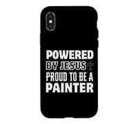 Propulsé par Jésus Fier d'être Peintre chrétien Coque pour iPhone X/XS