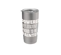 Propulsé par Jésus fier d'être peintre chrétien Gobelet isotherme en acier inoxydable double paroi