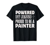 Propulsé par Jésus Fier d'être Peintre chrétien T-Shirt Graphique avec Valeur
