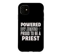 Propulsé par Jésus Fier d'être prêtre chrétien Coque pour iPhone 11