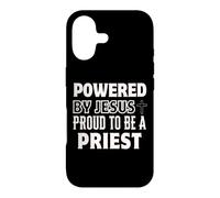 Propulsé par Jésus Fier d'être prêtre chrétien Coque pour iPhone 17