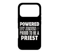Propulsé par Jésus Fier d'être prêtre chrétien Coque pour iPhone 17 Pro