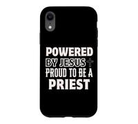 Propulsé par Jésus Fier d'être prêtre chrétien Coque pour iPhone XR