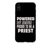 Propulsé par Jésus Fier d'être prêtre chrétien Coque pour iPhone XS Max