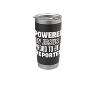 Propulsé par Jésus fier d'être reporter chrétien Gobelet isotherme en acier inoxydable double paroi