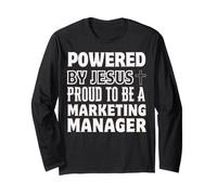 Propulsé par Jésus Fier d'être Responsable Marketing chrétien Manche Longue