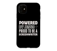 Propulsé par Jésus Fier d'être scénariste chrétien Coque pour iPhone 11