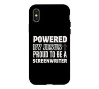 Propulsé par Jésus Fier d'être scénariste chrétien Coque pour iPhone X/XS