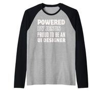 Propulsé par Jésus Fier d'être Un Designer chrétien d'interface utilisateur Manche Raglan