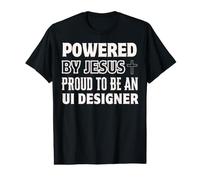 Propulsé par Jésus Fier d'être Un Designer chrétien d'interface utilisateur T-Shirt Graphique avec Valeur