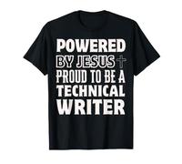 Propulsé par Jésus Fier d'être Un écrivain Technique chrétien T-Shirt