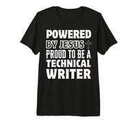 Propulsé par Jésus Fier d'être Un écrivain Technique chrétien T-Shirt Haut de Gamme