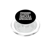 Propulsé par Jésus Fier d'être Un spécialiste des Relations publiques PopSockets PopGrip pour MagSafe