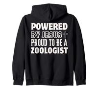 Propulsé par Jésus Fier d'être zoologiste zoologie chrétienne Sweat à Capuche