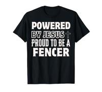 Propulsé par Jésus Fier pour clôturer la clôture de la Foi chrétienne T-Shirt