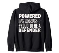 Propulsé par Jésus Fier pour défendre Christian Faith Soccer Sweat à Capuche