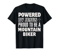 Propulsé par Jésus Fier pour Mountain Biker Christian Faith T-Shirt