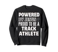 Propulsé par Jésus Fier pour Suivre la Foi chrétienne des athlètes Sweatshirt