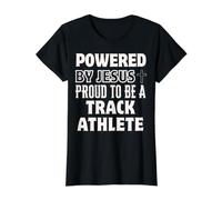Propulsé par Jésus Fier pour Suivre la Foi chrétienne des athlètes T-Shirt Graphique avec Valeur