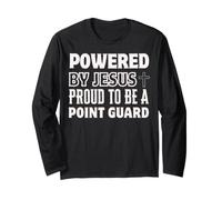 Propulsé par Jésus Proud to Point Guard Christian Faith Manche Longue