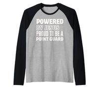 Propulsé par Jésus Proud to Point Guard Christian Faith Manche Raglan