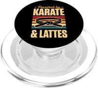 Propulsé par Karate and Lattes Retro Vintage Coffee Love PopSockets PopGrip pour MagSafe
