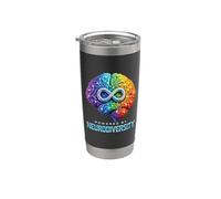 Propulsé par la sensibilisation à la neurodiversité à l'autisme et à la santé mentale Gobelet isotherme en acier inoxydable double paroi