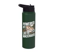 Propulsé par Latte Macchiato Coffee Art Stainless Steel Insulated Water Bottle