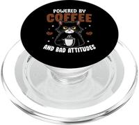 Propulsé par Les Amateurs de Chats Coffee and Bad Attitudes PopSockets PopGrip pour MagSafe