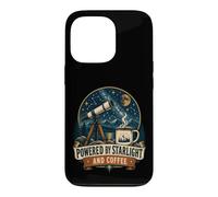 Propulsé par Lumière Étoiles Et Café Télescope Coque pour iPhone 13 Pro