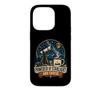 Propulsé par Lumière Étoiles Et Café Télescope Coque pour iPhone 14 Pro