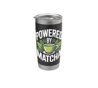 Propulsé par Matcha Leafy Cup Tea Boost Gobelet isotherme en acier inoxydable double paroi