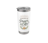 Propulsé par Prayer and Coffee Christian Gobelet isotherme en acier inoxydable double paroi