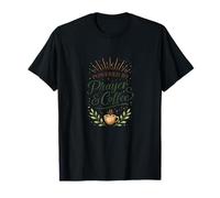 Propulsé par Prayer and Coffee Christian T-Shirt