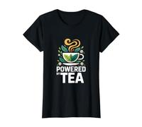 Propulsé par Tea Cup Leaves Art Zen T-Shirt Graphique avec Valeur, Femme, Noir, M