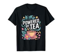 Propulsé par Tea Floral Cup Enthusiast Design T-Shirt
