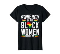 Propulsé par The Black Women Before Me, Mois de l'histoire des Noirs T-Shirt Graphique avec Valeur, Femme, Noir, L