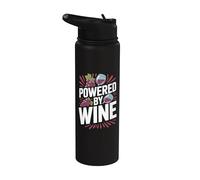 Propulsé par Wine Grapes Glasses Fun Stainless Steel Insulated Water Bottle
