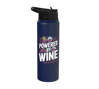Propulsé par Wine Grapes Glasses Fun Stainless Steel Insulated Water Bottle