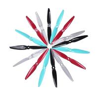 propulseur, Lot de 8 hélices Gemfan Flash 2 pales 6-7 Pouces PC Multicolores for Drones de Course RC FPV(4 Pairs 6042 Red)